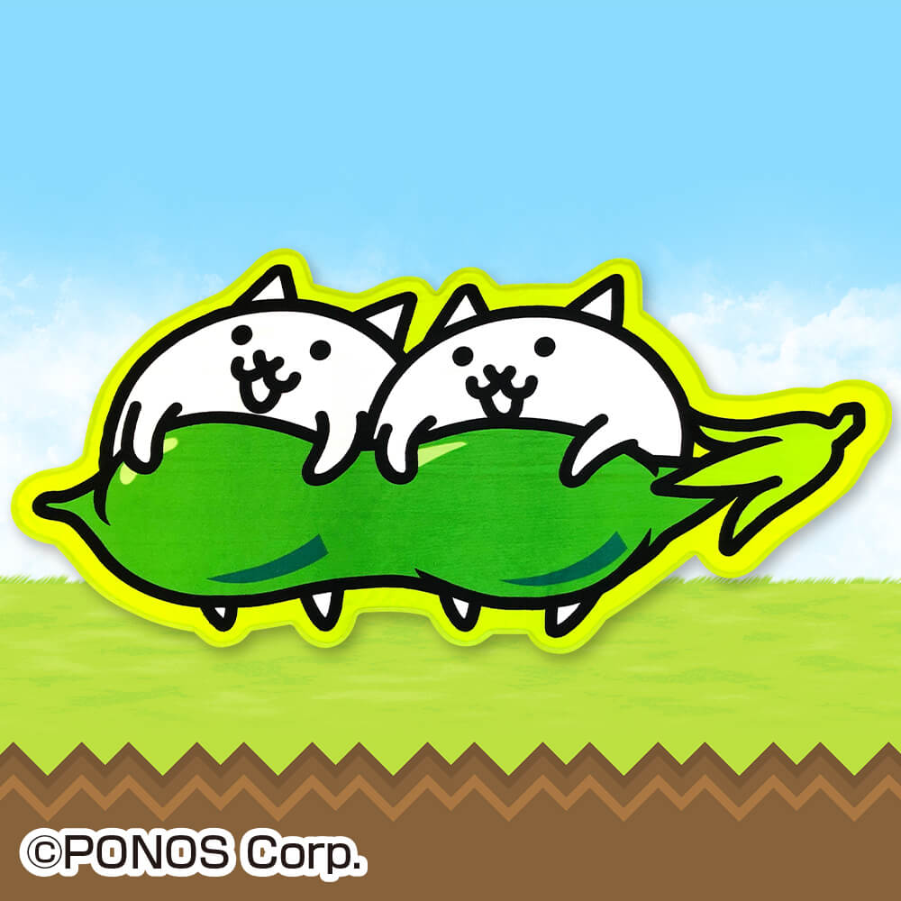 にゃんこ大戦争 ダイカットbigタオル マメマメにゃんこ まぁーるいココロのそばに いつも エスケイジャパン